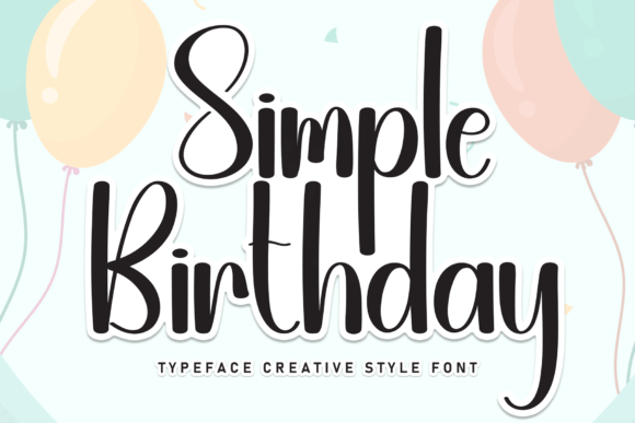 Simple Birthday: A Handwritten Font for Every Celebration