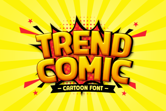 Trend Comic: Capturing Attention with Bold, Cartoon-Style Typography